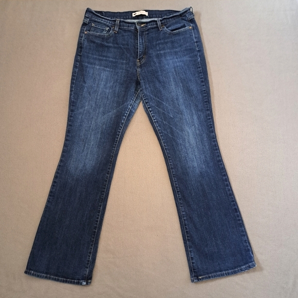 Levi's 515 Bootcut 16‎ Denim Jeans Dark Wash Blue Women's (34W x 30½) - Picture 1 of 14